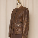 Prada Sport 2000's Brown Leather Jacket