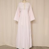 Bill Tace White & Pink Embroidered Dress
