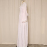Bill Tace White & Pink Embroidered Dress