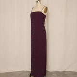 Plum 90's Dress with Beaded Detailing