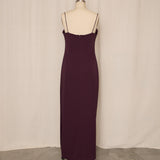 Plum 90's Dress with Beaded Detailing