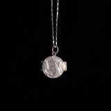 Art Nouveau Sterling Silver Round Locket Pendant