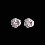 Sterling Silver Flower Shaped Stud Earrings