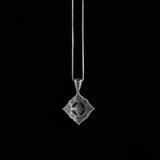 Sterling Silver Necklace with Art Deco Amethyst Pendant