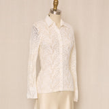 Anne Fontaine White Lace Button Down