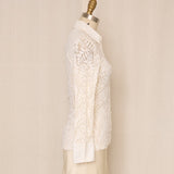 Anne Fontaine White Lace Button Down