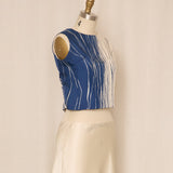 Christian Dior Navy and White Striped Blouse