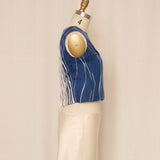 Christian Dior Navy and White Striped Blouse
