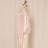 Antique Baby Pink Silk Cropped Blouse