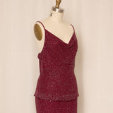 90s Red Beaded Silk Cami