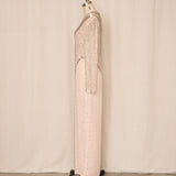 Pink Beaded Evening Dress