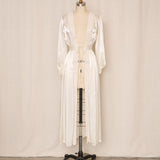 Vintage Satin and Lace Dressing Robe