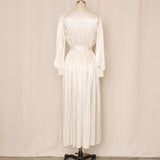 Vintage Satin and Lace Dressing Robe