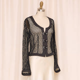 Armani Collezioni Floral Cutout Pattern Jacket