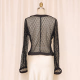 Armani Collezioni Floral Cutout Pattern Jacket