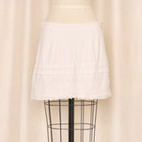 Marc Jacobs Off-White Embroidered Mini Skirt