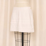 Marc Jacobs Off-White Embroidered Mini Skirt
