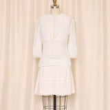 Marc Jacobs Off-White Embroidered Mini Skirt