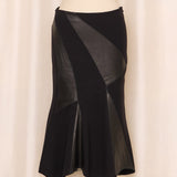 Tom Ford Flared Skirt with Leather Panels