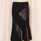 Tom Ford Flared Skirt with Leather Panels