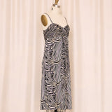 Abstract Striped Silk Dress