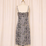 Abstract Striped Silk Dress