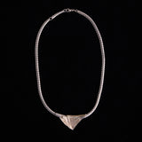 Sterling Silver Abstract Triangular Pendant Necklace