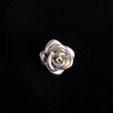 Sterling Silver Puffy Large Rose Ring