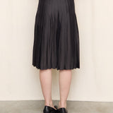 Tahari Silk Blend Grey Pleated Skirt