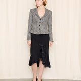Armani Collezioni Black and White Tweed Evening Jacket