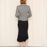 Armani Collezioni Black and White Tweed Evening Jacket