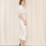 Just Cavalli Cropped White Lace Top