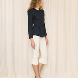 Vintage Ruched Floral Black Evening Jacket