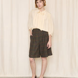 Vintage Plaid Wool Shorts
