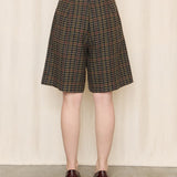 Vintage Plaid Wool Shorts