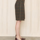 Vintage Plaid Wool Shorts