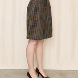 Vintage Plaid Wool Shorts