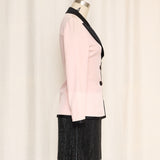 Dolce& Gabbana Vintage Pink Blazer with Black Trim