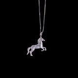 Sterling Silver Horse Pendant Necklace