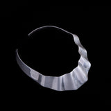 Sterling Silver Wide Modernist Choker Necklace, Taxco Mexico