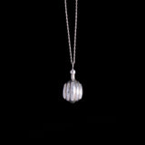Sterling Silver Puffy Perfume Bottle Necklace