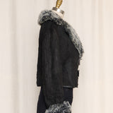 Moschyko Black Cropped Shearling Jacket