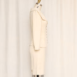 Christian Dior Boutique Cream Skirt Suit