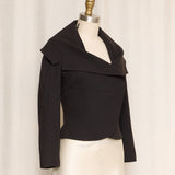Christian Dior Boutique Black Wrap Wool Blazer