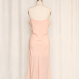 Antique Peach Silk Nightgown with Delicate Embroidery