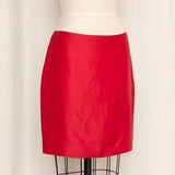 Gigli Red Silk Blend Skirt