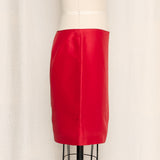 Gigli Red Silk Blend Skirt
