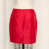 Gigli Red Silk Blend Skirt