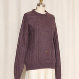Vintage Sweater with "Climbers" Embroidery