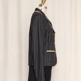 Galliano Pinstriped Wool Blazer